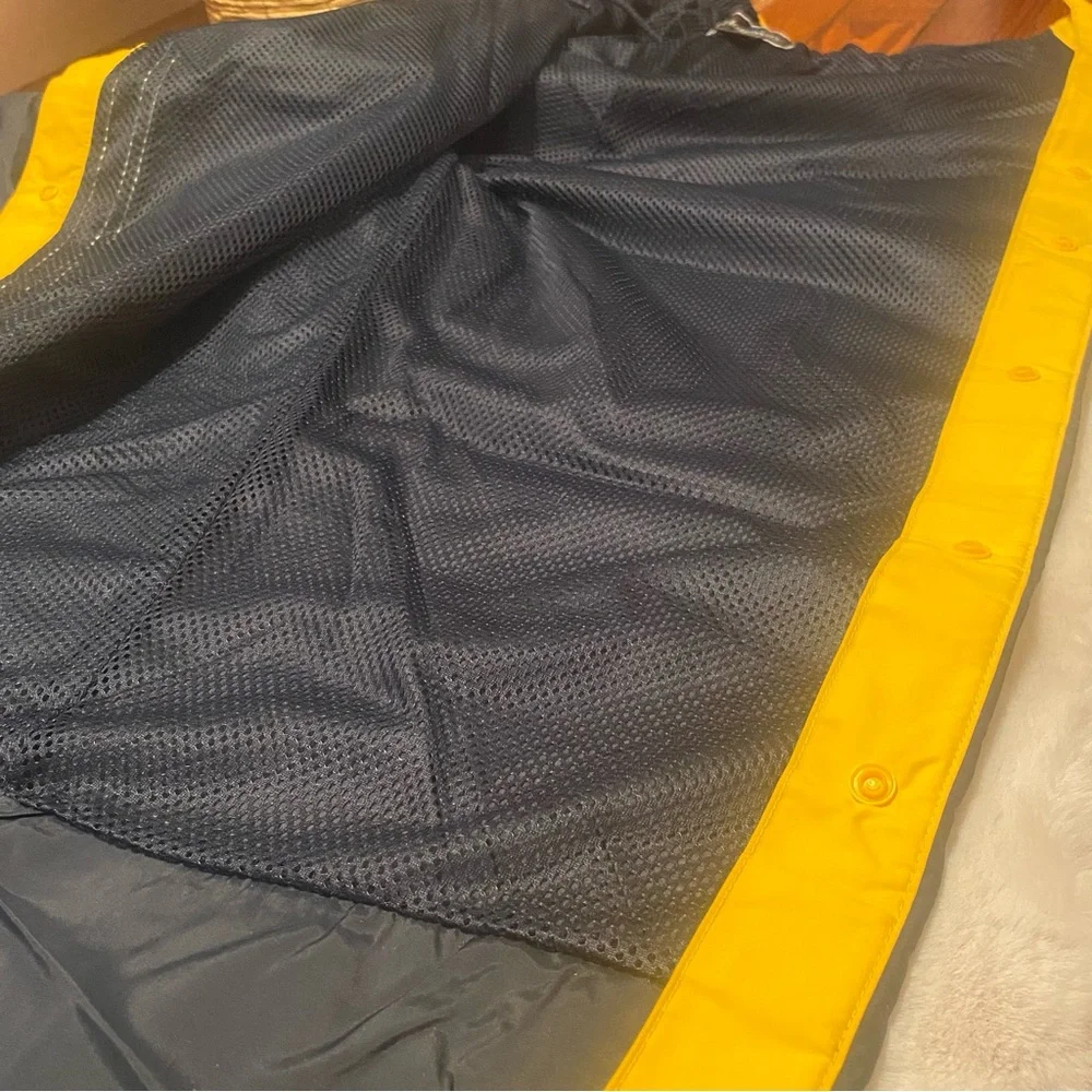 Holloway Large Tear Away Pants Lined Snap Button Nylon Blue Yellow White Mesh